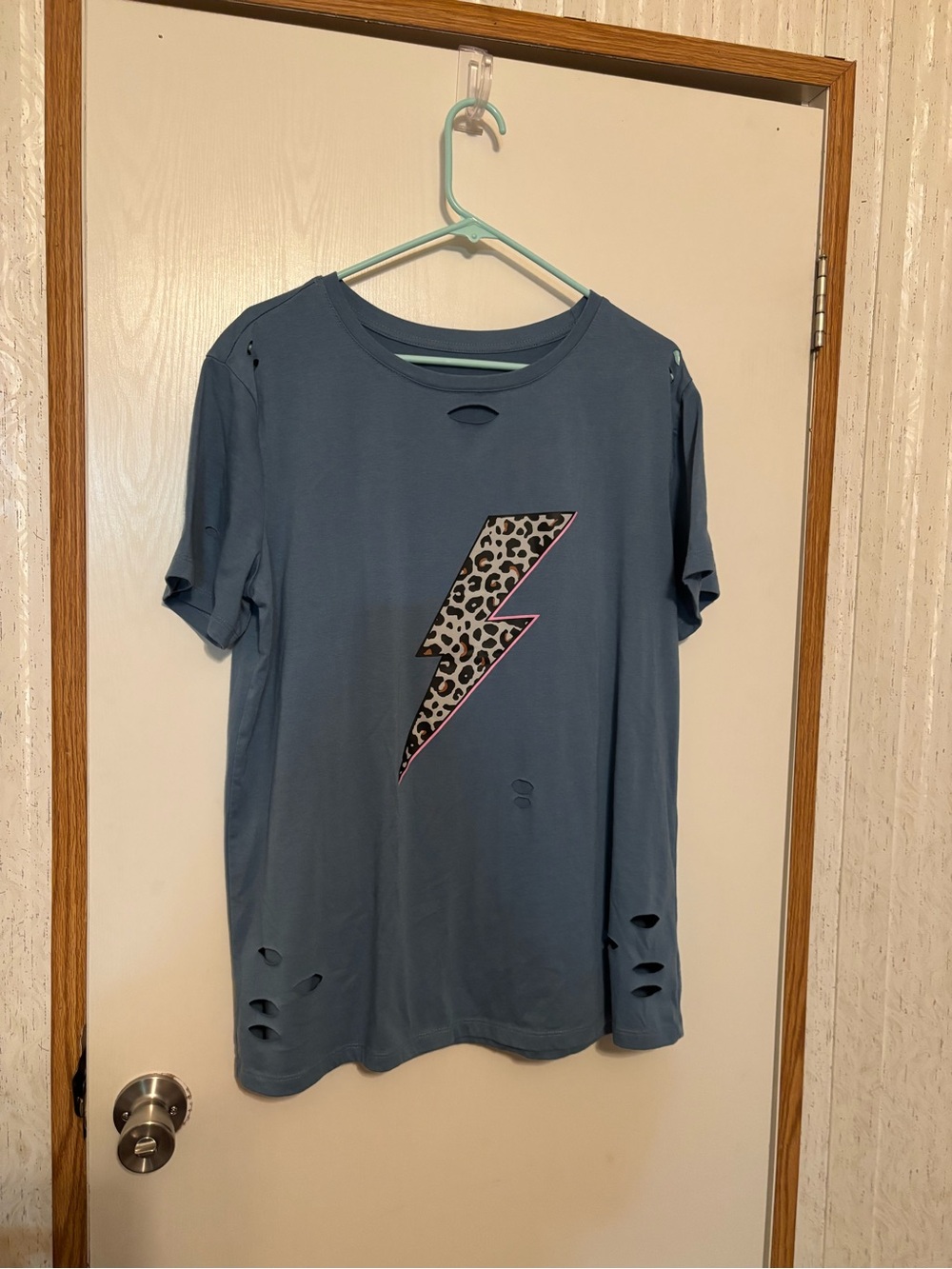 Blue Graphic Lightning Bolt Tee